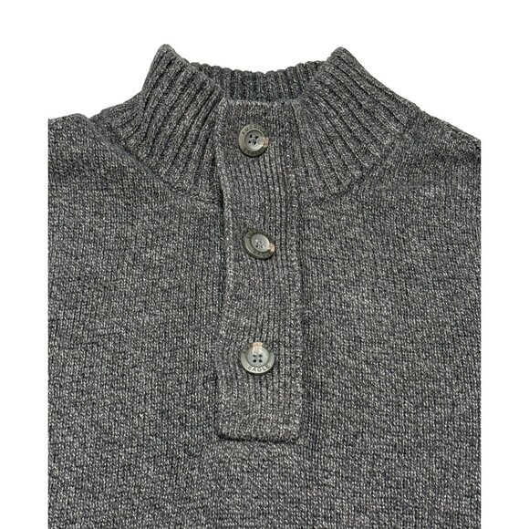 American Eagle Outfitters Seriously Soft Mens XL Gray Sweater w Button-Up Collar - Picture 3 of 13